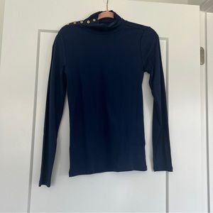 NWT J. Crew button shoulder turtleneck